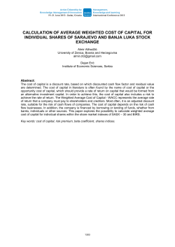 calculation of average weighted cost of capital for
