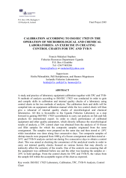 calibration according to ISO/IEC 17025 - UNU-FTP