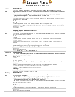 Lesson Plans April 17