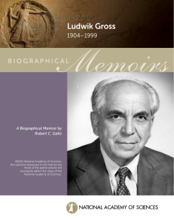 Ludwik Gross - National Academy of Sciences