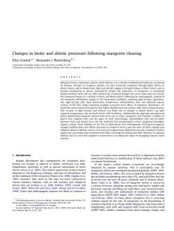 Changes in Biotic and Abiotic Processes Following Mangrove