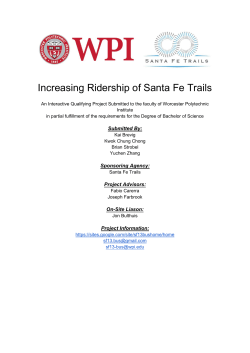 Increasing Ridership of Santa Fe Trails