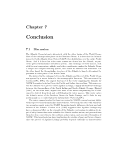 7.1 Discussion The Atlantic Ocean interacts intensively with the