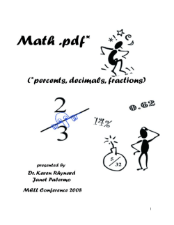 MATH: PDF (Percent, Decimal, Fraction)