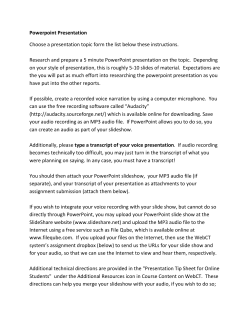 Powerpoint Assignment for Online Students