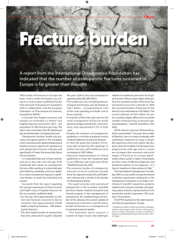 Focus - Osteoporosis - Fracture burden
