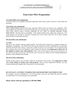 Four Liter PEG preparation - Colorado Gastroenterology