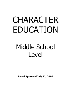 Middle School Level - Bradford County School District