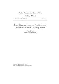Feminism and Nationalist Rhetoric in Meiji Japan