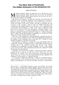 The Other Side of Perestroika - The George Washington University