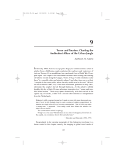 Terror and Tourism: Charting the Ambivalent Allure of the Urban