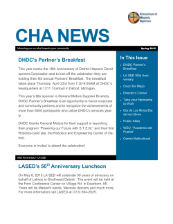 CHA NEWS - Consortium of Hispanic Agencies