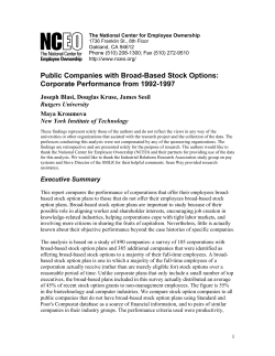 Public Companies with Broad-Based Stock Options