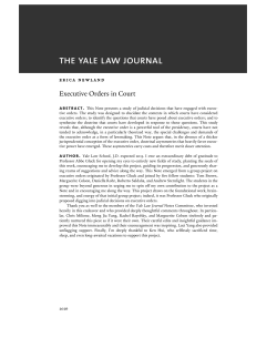 Executive Orders in Court