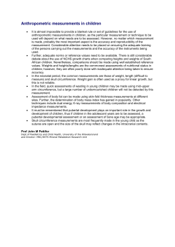 Anthropometric measurements in children