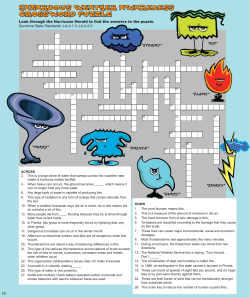 Hazardous Weather Awareness Crossword Puzzle