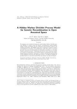 A Hidden Markov Dirichlet Process Model for Genetic