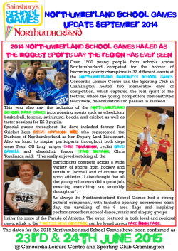 school games update sep 2014