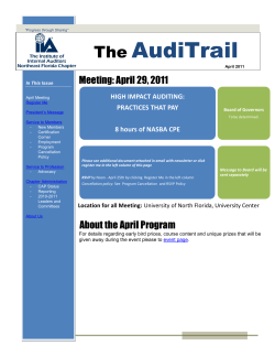 The AudiTrail - The Institute of Internal Auditors