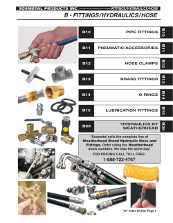 b - fittings / hydraulics / hose