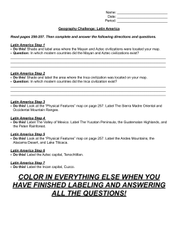 Geography Challenge-Latin America