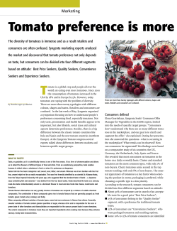 Tomato preference is more than a ma