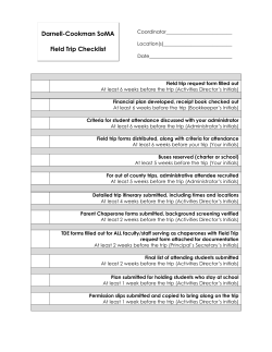 Darnell-Cookman SoMA Field Trip Checklist