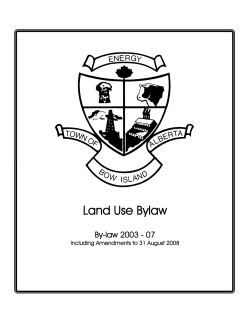 Land Use Bylaw - Town of Bow Island