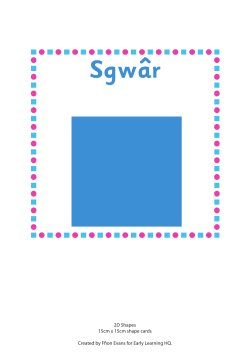 2D 15x15 shape cards WELSH