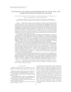 contingency of grassland restoration on year, site, and