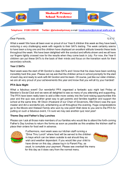 May 12th - Shobnall Primary School