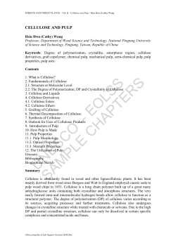 Cellulose and Pulp