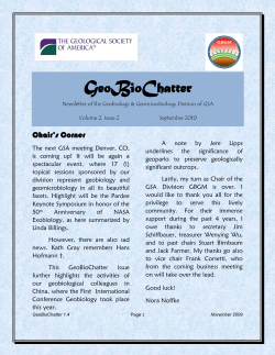 Current Newsletter - Geological Society of America