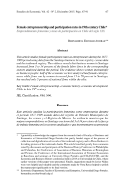 Female entrepreneurship and participation rates in 19th century