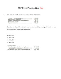 SCF Extra Practice Quiz Key