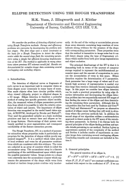 Ellipse Detection using the Hough Transform