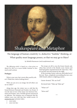 Shakespeare and Metaphor