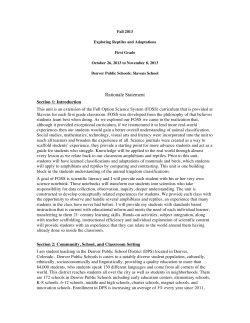 Rationale Statement - University of Northern Colorado