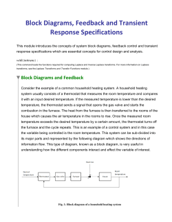Block Diagrams, Feedback and Transient Response