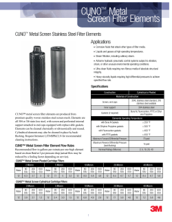 CUNO&trade; Metal Screen Filter Elements