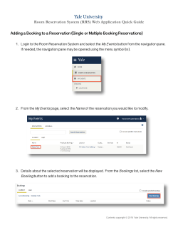 Room Reservation System (RRS) - Yale School of Public Health