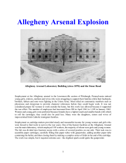 CW Alleghany Arsenal Explosion