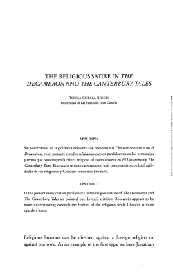 The religious satire in The Decameron and The Canterbury tales