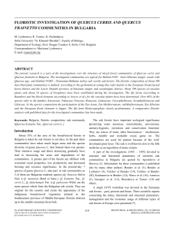FLORISTIC INVESTIGATION OF QUERCUS CERRIS AND