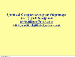 Spiritual Companionship - Pray With Jill At Chartres