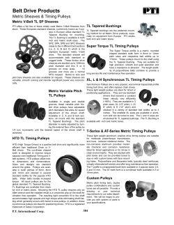 Belt Drive Products - PT International Corp