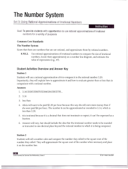 Set 3: Using Rational Approximations of Irrational Numbers File