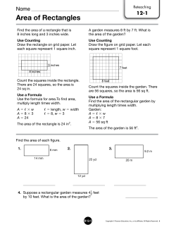 Area of Rectangles