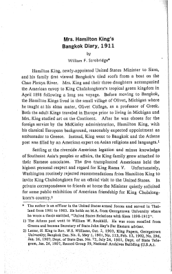 Mrs. Hamilton King`s Bangkok Diary, 1911