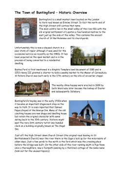 The Town of Buntingford &ndash; Historic Overview